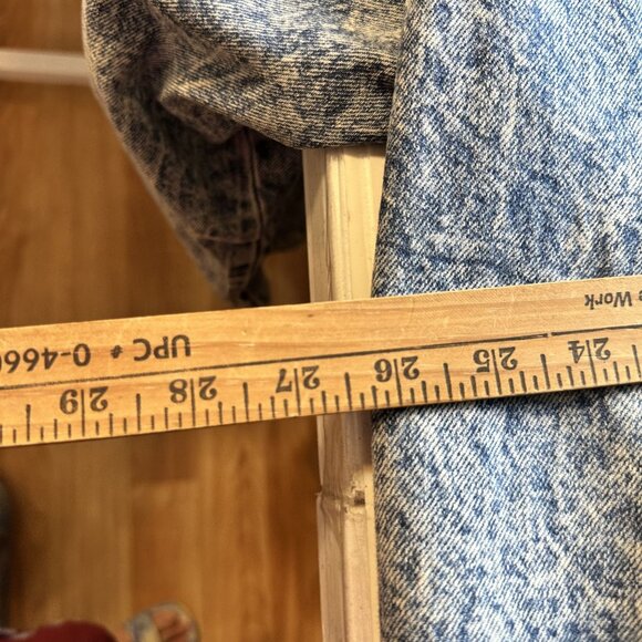 Vtg Womens Denim Jacket Acid Wash Oversized Large Pockets Western Cotton USA - Picture 5 of 8